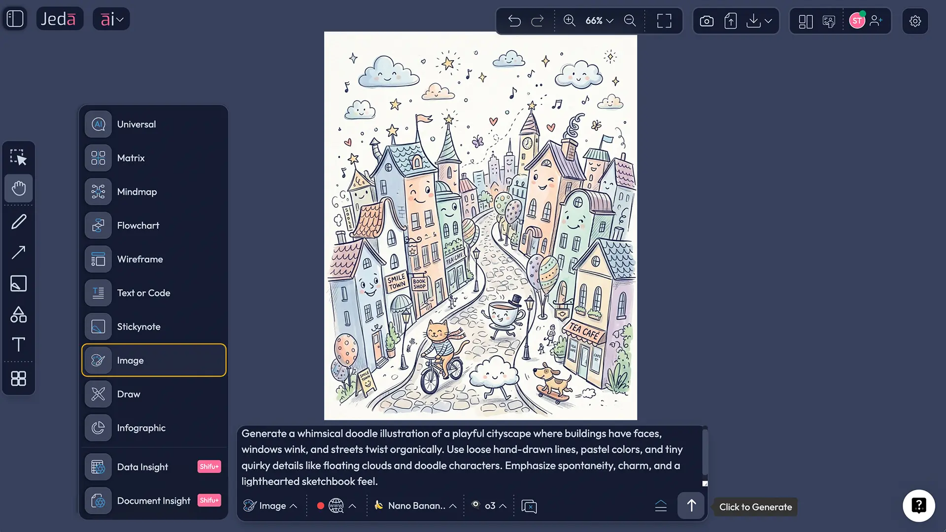 Jeda ai prompt bar image command doodle