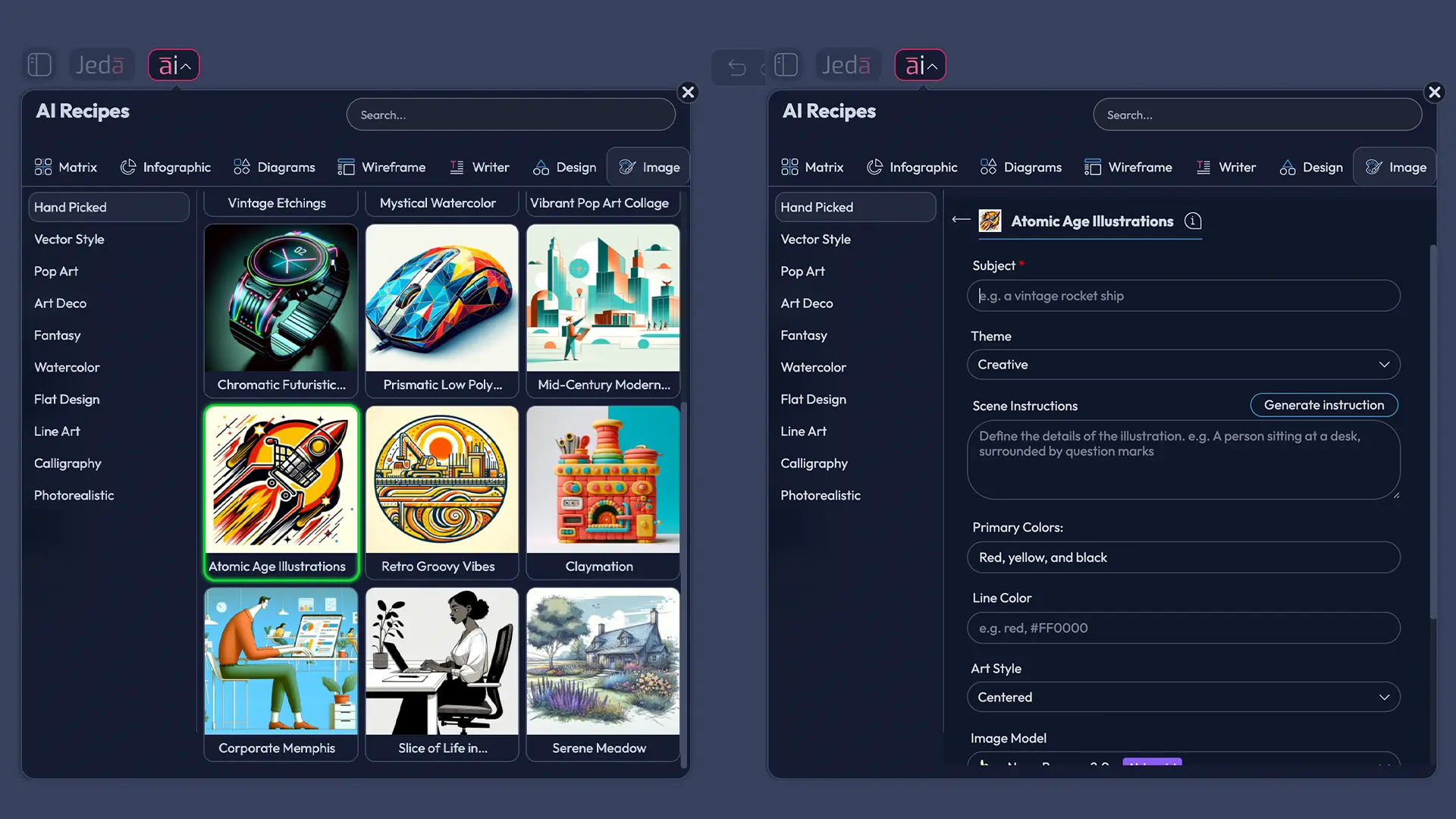 Atomic Age Illustrations recipe in Jeda.ai