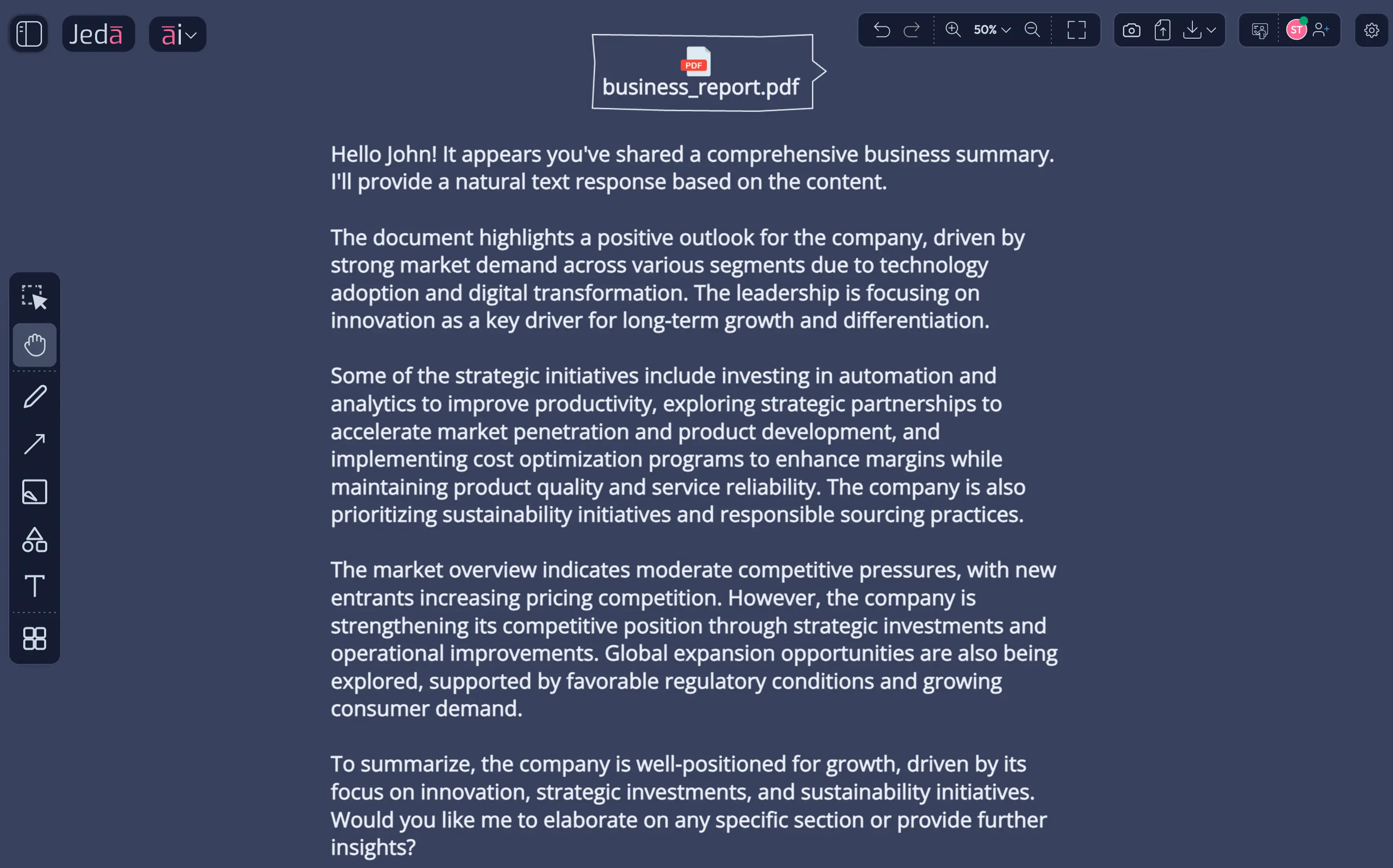 Business Report Summarization