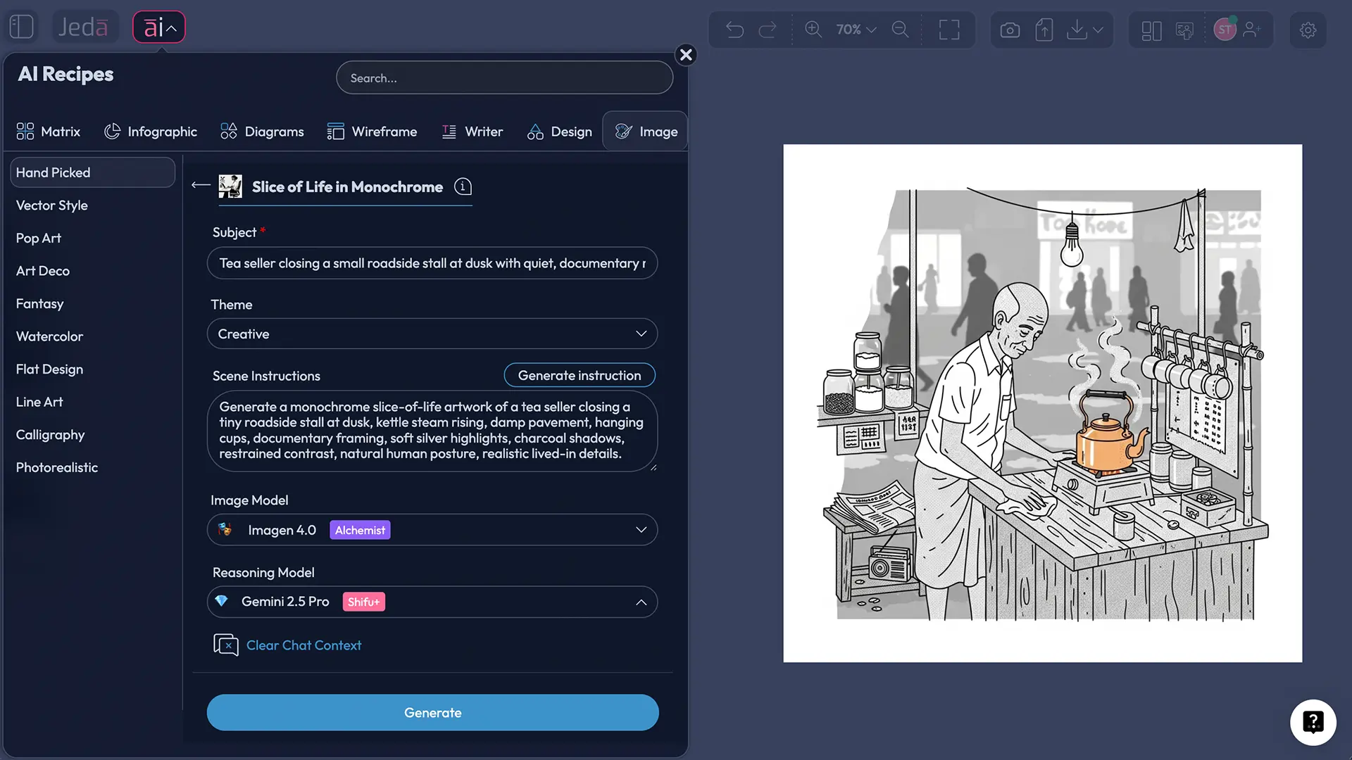 Slice of Life AI Art: Turn Everyday Moments into Monochrome Visual Stories