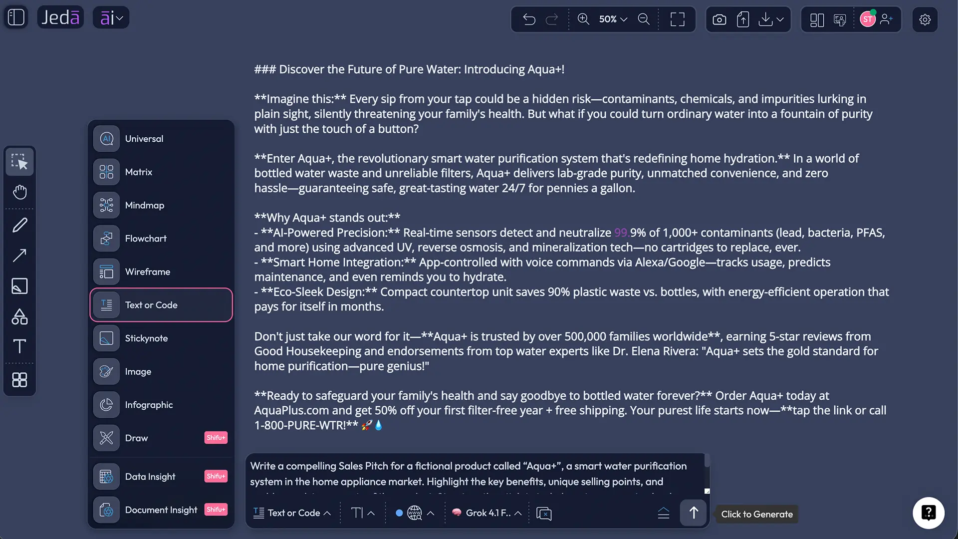 Prompt Bar AI sales pitch generator setup